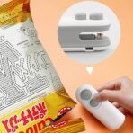Mini Bag Sealer, in Seal Cutter Heat Sealers, TYPE-C USB Charging Portable Bag Reseller, Handle Food Sealer, Sealing Machine for Food Storage Plastic Bags Snacks Keep Food Fresh - Image 4