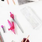Student Geometry Compass Set (4-in-1) ?Compact Math Tool Kit for Drawing & Measuring - Image 2