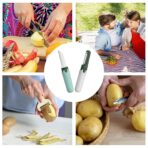 2-in-1 Multifunctional Knife Peeler: Fruit and Vegetable Cutting Knife with Sawtooth Peeler for Carrots, Potatoes, and More - Image 2