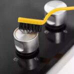 Mini Wire Brush Durable Nylon Bristles for Cleaning, Scrubbing, and Detailing Small Surfaces (1 Pc) - Image 4