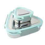 Ganesh Trinity 2-Piece Stainless Steel Triangle Lunch Box Set - Image 4