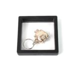 Nail Clipper Keychain Set with 3D Floating Frame Display Case | Portable Finger Nail Cutter & Novelty Keyring Gift (1 Set)