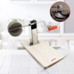 Stainless Steel Coconut Scraper w/ Wooden Base ?Efficient & Durable Grater (1 Pc)