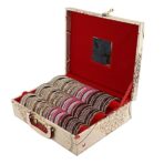 Premium Velvet Bangle Box Organizer - 3 Slot Multi-Slot Jewellery Storage Box for Women - Elegant Bangle Holder and Travel-Friendly Gift Case (Multi Colour) - Image 3