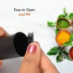 Salt and Pepper Dispenser Set, Multicolor Convenient and Stylish Seasoning Containers Dishwasher Safe Refrigeration Safe Pack of 2 - Image 4