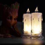 Big Flameless Melted Design Candles Set (12 pcs) - Image 5