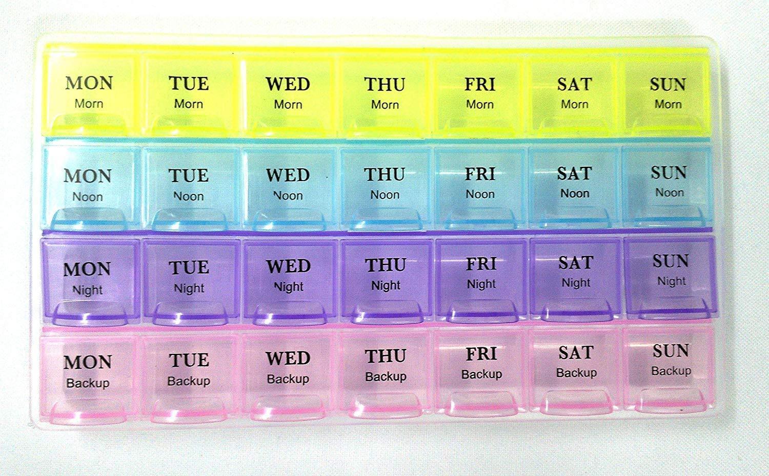 71Kx2HRqSKL._SL1500_b444c827-1ab7-464f-82bc-024ce5098834.jpg Pill Organizer (4 pcs): Compact, Travel-Friendly Set for Easy Access to Your Daily Pills and Supplements - Image 1