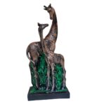 Statue of Giraffe Sculpture for Home/Office/Cafe/Hotel Decor Decorative Gift Showpiece (Pack of 1, resin, Multicolour)