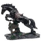 Handicraft Jumping Horse | 12?Inch | Brown | Premium Decorative Showpiece - 40 cm ( Black)