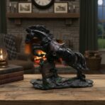 Handicraft Jumping Horse | 12?Inch | Brown | Premium Decorative Showpiece - 40 cm ( Black) - Image 2