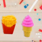 3D Food Erasers Set ?Fun & Colorful Novelty Erasers for Birthday Gifts & School Prizes - Image 2