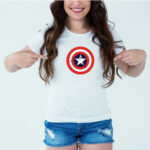 Designer Printed T-Shirt :: Design type - Captain America - Cloth type : Polyester
