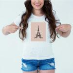 Designer Printed T-Shirt :: Design type - Bonjour - Cloth type : Polyester