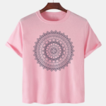 Pink Unisex Polyster Premium Quality Designer Printed T-Shirt