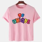 Pink Unisex Polyster Premium Quality Designer Printed T-Shirt
