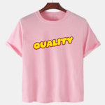 Pink Unisex Polyster Premium Quality Designer Printed T-Shirt
