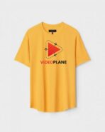 Yellow Unisex DOT KNIT Regular Fit Printed Round Neck T-Shirt