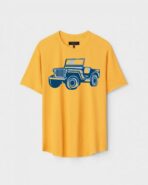 Yellow Unisex Polyster Regular Fit Printed Round Neck T-Shirt