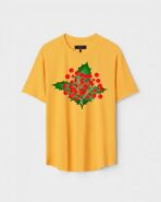 Yellow Unisex Polyster Regular Fit Printed Round Neck T-Shirt