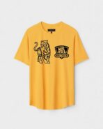 Yellow Unisex Cotton Regular Fit Printed Round Neck T-Shirt