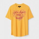 Yellow Unisex Cotton Regular Fit Printed Round Neck T-Shirt