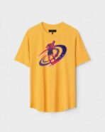Yellow Unisex Cotton Regular Fit Printed Round Neck T-Shirt