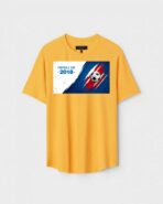 Yellow Unisex Cotton Regular Fit Printed Round Neck T-Shirt