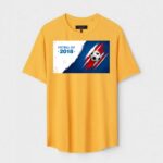 Yellow Unisex Cotton Regular Fit Printed Round Neck T-Shirt