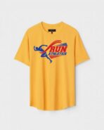Yellow Unisex Cotton Regular Fit Printed Round Neck T-Shirt