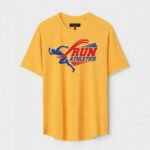 Yellow Unisex Cotton Regular Fit Printed Round Neck T-Shirt