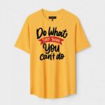 Yellow Unisex Cotton Regular Fit Printed Round Neck T-Shirt