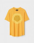 Yellow Unisex Cotton Regular Fit Printed Round Neck T-Shirt