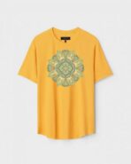 Yellow Unisex Polyster Regular Fit Printed Round Neck T-Shirt