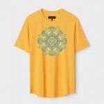 Yellow Unisex Polyster Regular Fit Printed Round Neck T-Shirt