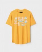 Yellow Unisex Cotton Regular Fit Printed Round Neck T-Shirt