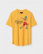 Yellow Unisex Polyster Regular Fit Printed Round Neck T-Shirt