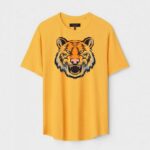 Yellow Unisex Polyster Regular Fit Printed Round Neck T-Shirt
