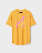 Yellow Unisex Polyster Regular Fit Printed Round Neck T-Shirt