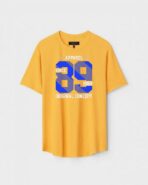 Yellow Unisex Polyster Regular Fit Printed Round Neck T-Shirt