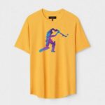 Yellow Unisex Polyster Regular Fit Printed Round Neck T-Shirt