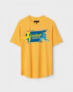 Yellow Unisex Polyster Regular Fit Printed Round Neck T-Shirt