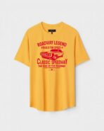 Yellow Unisex Polyster Regular Fit Printed Round Neck T-Shirt