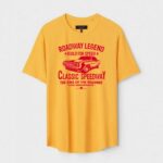 Yellow Unisex Polyster Regular Fit Printed Round Neck T-Shirt