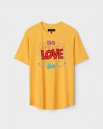 Yellow Unisex Polyster Regular Fit Printed Round Neck T-Shirt