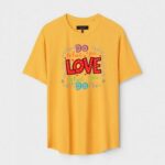 Yellow Unisex Cotton Regular Fit Printed Round Neck T-Shirt