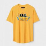 Yellow Unisex Polyster Regular Fit Printed Round Neck T-Shirt