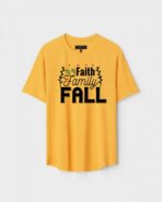 Yellow Unisex Polyster Regular Fit Printed Round Neck T-Shirt