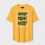 Yellow Unisex Polyster Regular Fit Printed Round Neck T-Shirt