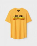 Yellow Unisex Polyster Regular Fit Printed Round Neck T-Shirt
