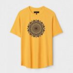 Yellow Unisex Polyster Regular Fit Printed Round Neck T-Shirt